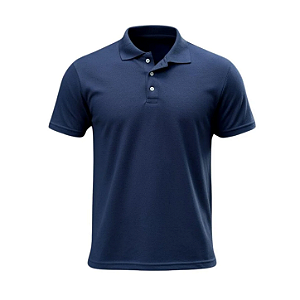CAMISETA POLO PIQUET POLIVISCOSE AZUL MARINHO