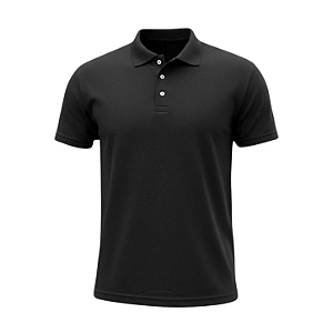 CAMISETA POLO PIQUET POLIVISCOSE PRETA