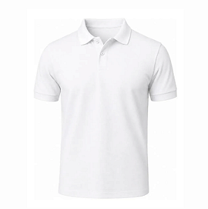 CAMISETA POLO PIQUET POLIVISCOSE BRANCA