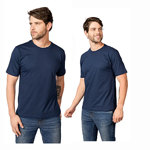 CAMISETA BASICA POLIVISCOSE ANTIPLING AZUL MARINHO
