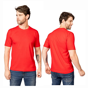 CAMISETA BASICA POLIVISCOSE ANTIPLING VERMELHA