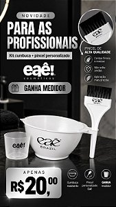 Kit cumbuca + pincel Eaê personalizado