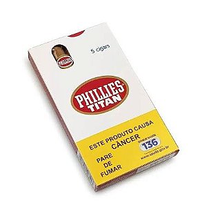 Charuto Phillies Titan Tradicional com 5 unidades