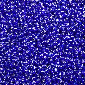 Miçanga Azul Escuro Transparente 500g