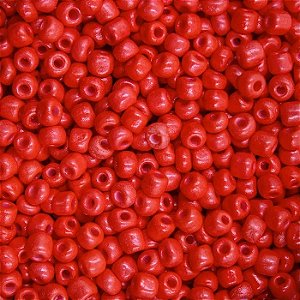 Miçanga Vermelha Leitosa 500g