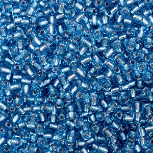 Miçanga Azul Claro Transparente 500g