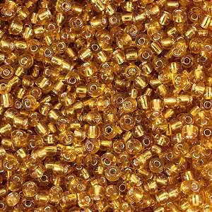 Miçanga Amarela Transparente 500g