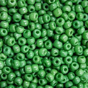 Miçanga Verde Leitoso Pacote 500g