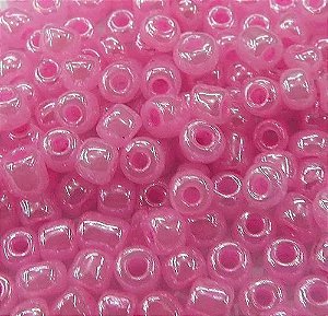 Miçanga Rosa Leitosa Pacote 500g