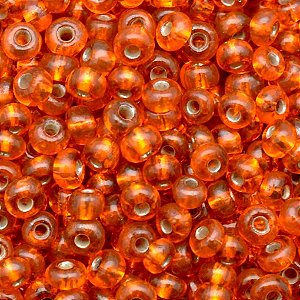 Miçanga Laranja Transparente 500g