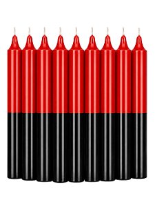 Vela Palito Vermelha e Preta 15 Unidades