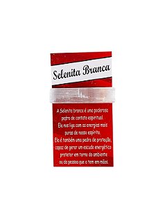 Cartela de Pedra Selenita Branca