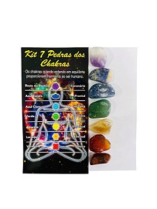 Cartela De Pedras Kit 7 Pedras dos Chakras