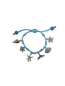 Pulseira 7 Nós Azul Claro Iemanjá Banhada