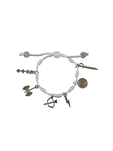 Pulseira 7 Nós Branca 7 Linhas Da Umbanda Banhada