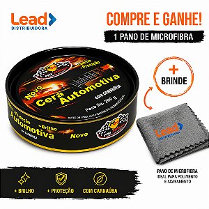 Cera Automotiva Mil Milhas 200g com Carnaúba Proteção Brilho Intenso para Pintura Envio Imediato