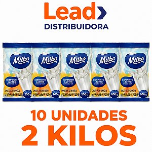 Kit 10 Unidades Leite em Pó Composto Lácteo Milko 200g – Rico em Vitaminas e Minerais – Envio Imediato