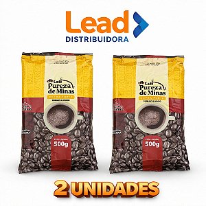Kit 2 Cafés Pureza de Minas Extra Forte 500g Torrado e Moído Tradicional – Sabor Intenso – Envio Imediato