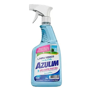 Limpa Vidros Azulim Spray 500ml Álcool
