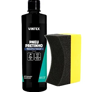 KIT PNEU PRETINHO VINTEX 500ML + APLICADOR PARA PNEUS (SORTIDO)