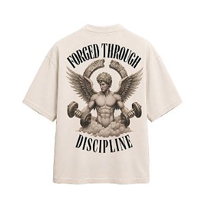 Camiseta Oversized Forged Through Discipline – Artthreads™
