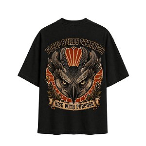 Camiseta Oversized Harpia — Focus Builds Strength – Artthreads™