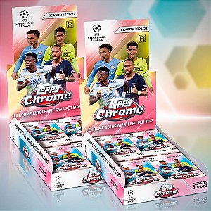 [BREAK 51] 2021-22 Topps Chrome UEFA Champions League - 2x Hobby Boxes - 2 autógrafos - escolha seu time/jogador