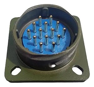 CONECTOR 14 VIAS PAINEL MACHO L.38 D.28 MM