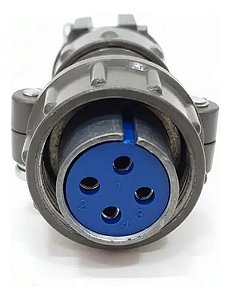 Conector 4 Vias Cabo Femea 20mm