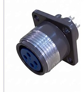 Conector 4 Vias P/ Painel Base Quadrada Femea 20mm