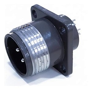 Conector 4 Vias P/ Painel Base Quadrada Macho 20mm