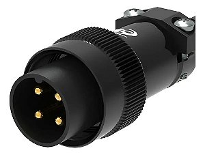 Conector Cabo Invertido M16 4c Via Macho 10a Pt Sag 1007 Preto
