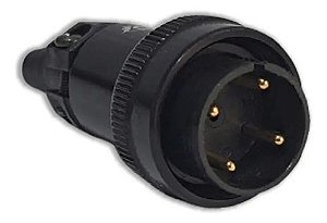 Conector Cabo M24 Invertido 4c (-2-4-6-8) Via Macho Preto