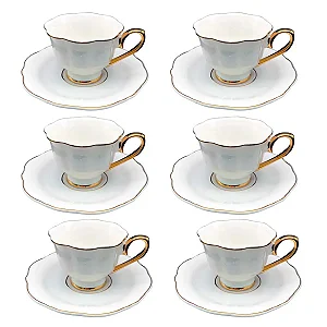 Jogo de Xícaras Mon Charmant 12 Peças 90ml em Porcelana Fullfit
