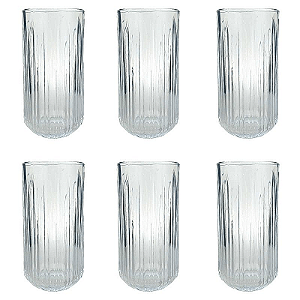 Jogo De Copo 6 Peças 380ml Em Vidro Flashgoods