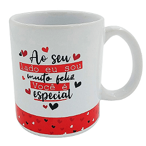 Caneca *Ao Seu Lado* 300ml Em Porcelana