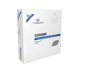 Curativo Silvercare Alginato De Calcio C/ Prata 15x15 - Caixa C/5 Un - VitaMedical