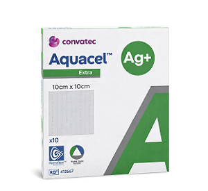 Aquacel Ag+ Extra 10cmx10cm Caixa/C 10 unidades - Convatec