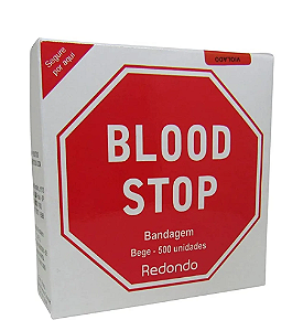 Curativo Adesivo Redondo Stopper Slim Hipoalergênico Bege 500 Uni – Blood Stop