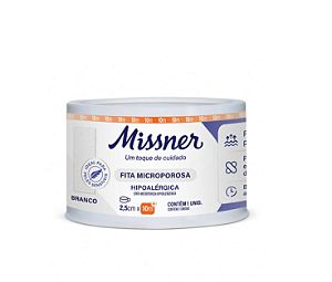 Fita Micropore Branca 2,5cm x 10m - Missner