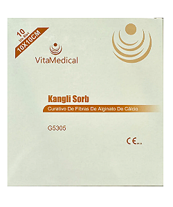 Curativo de Alginato de Cálcio e Sódio Kangli Sorb 10x10cm Unidade - VitaMedical