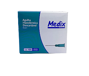 Agulha Hipodérmica Descartável 30x0,80mm 21g - Caixa C/100 unidades - MEDIX