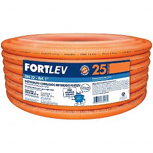 CONDUÍTE FLEX PVC REFORÇADO 1" (25m) - FORTLEV