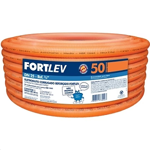 CONDUÍTE FLEX PVC REFORÇADO 3/4" (50m) - FORTLEV