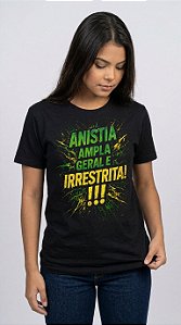 Camiseta Feminina Anistia Ampla, Geral e Irrestrita