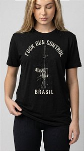 Camiseta Feminina Fuck Gun Control Brasil