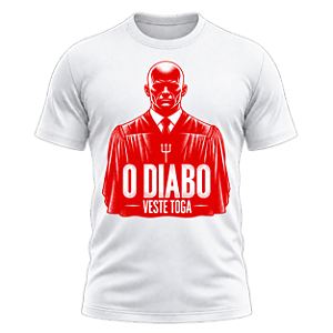 Camiseta Branca O Diabo Veste Toga