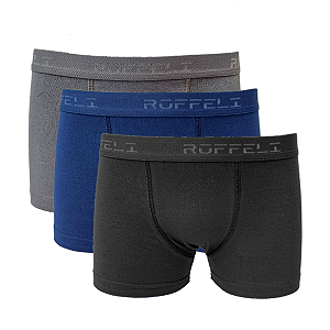 Cuecas Boxer Infantil Masculina Cotton Lisas - REF 44