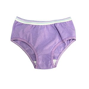 Calcinhas Infantis Cotton Menina Lisas - REF 64
