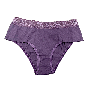 Calcinhas Tanga Renda Lateral Larga Cotton Lisas - REF 87